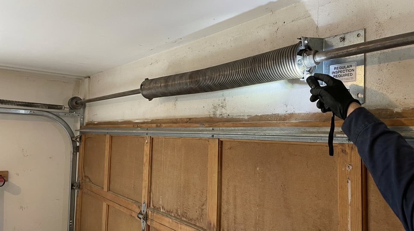 Garage door torsion & extension spring inspection needed for safe operation.