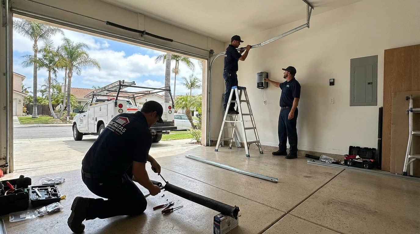 Encinitas garage door repair: Pro technicians fixing common issues. San Diego County.